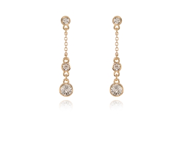 Cachet Swarovski Crystal  Drea Pierced Earrings Gold
