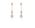 Cachet Swarovski Crystal  Drea Pierced Earrings Pink Gold