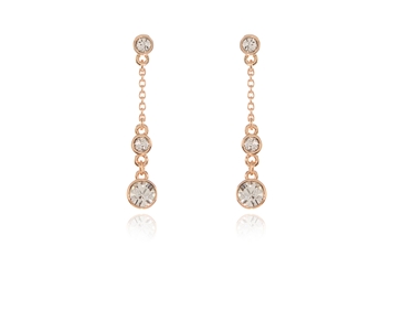 Cachet Swarovski Crystal  Drea Pierced Earrings Pink Gold