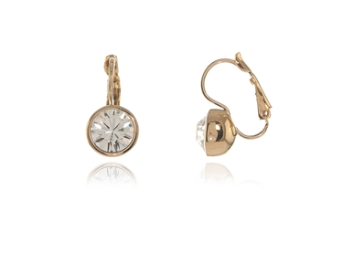 Cachet Swarovski Crystal  Elise Lever Back Earrings Gold