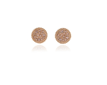 Cachet Swarovski Crystal  Bree/M Pierced Earrings Pink Gold