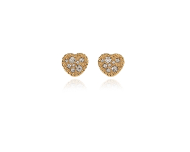 Cachet Swarovski Crystal  Bree/H Pierced Earrings Gold
