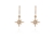 Cachet Swarovski Crystal  North Star Earrings Earrings Gold