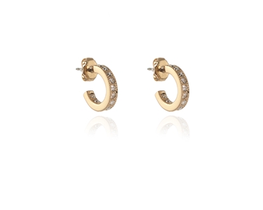 Cachet Swarovski Crystal  Saga/S Pierced Earrings Gold