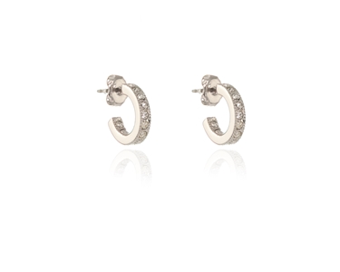 Cachet Swarovski Crystal  Saga/S Pierced Earrings Rhodium