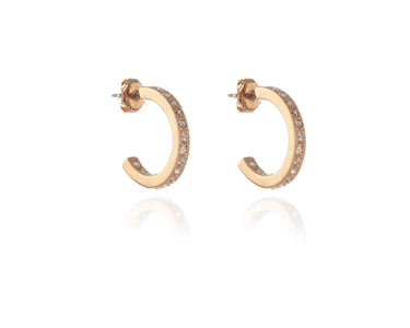 Cachet Swarovski Crystal  Saga/M Pierced Earrings Pink Gold