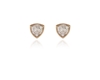 Cachet Swarovski Crystal  Trilliant Pierced Earrings Gold