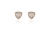 Cachet Swarovski Crystal  Trilliant Pierced Earrings Gold