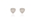 Cachet Swarovski Crystal  Trilliant Pierced Earrings Rhodium Crystal