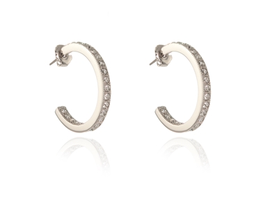 Cachet Swarovski Crystal  Saga/L Pierced Earrings Rhodium