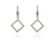 Cachet Swarovski Crystal  Cubitz Lever Back Earrings Rhodium