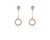 Cachet Swarovski Crystal  Hamo Pierced Earrings Gold