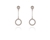 Cachet Swarovski Crystal  Hamo Pierced Earrings Rhodium