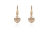 Cachet Swarovski Crystal  Ona Lever Back Earrings Gold Heart