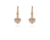 Cachet Swarovski Crystal  Ona Lever Back Earrings Gold Heart