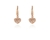 Cachet Swarovski Crystal  Ona Lever Back Earrings Pink Gold Heart