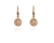 Cachet Swarovski Crystal  Ona Lever Back Earrings Pink Gold Ball