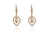 Cachet Swarovski Crystal  Taja Lever Back Earrings Gold