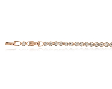 Cachet Swarovski Crystal  Tennis Bracelet Pink Gold