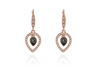 Cachet Swarovski Crystal  Taja Lever Back Earrings Pink Gold
