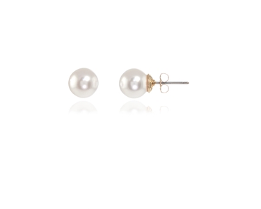 Cachet Swarovski Crystal  Mac/10 Pearl Earrings Gold