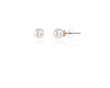 Cachet Swarovski Crystal  Mac/8 Pearl Earrings Gold