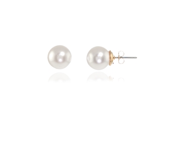 Cachet Swarovski Crystal  Mac/12 Pearl Earrings Gold