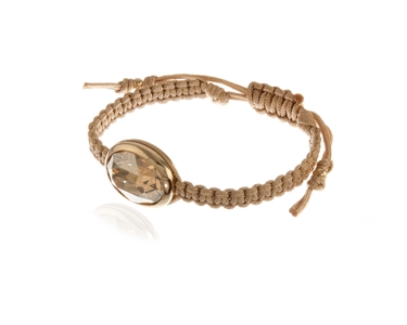 Cachet Swarovski Crystal  Mabli Nautical Cord Bracelet Gold