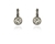 Cachet Swarovski Crystal  Elise Lever Back Earrings Gun Metal