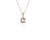 Cachet Swarovski Crystal  Square Pendant Pink Gold