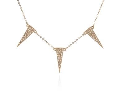 Cachet Swarovski Crystal  Dart Necklace Gold