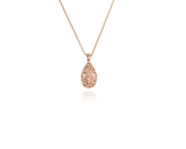 Cachet Swarovski Crystal  Petra Pendant Pink Gold