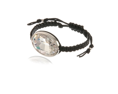 Cachet Swarovski Crystal  Maddy Nautical Cord Bracelet Rhodium Crystal