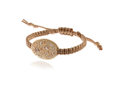 Cachet Swarovski Crystal  Macy Nautical Cord Bracelet Gold