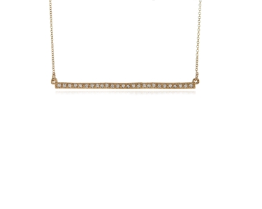 Cachet Swarovski Crystal  Stick Necklace Gold