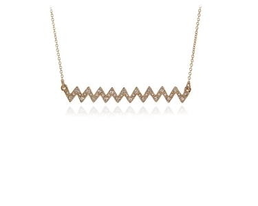 Cachet Swarovski Crystal  Zig Necklace Gold