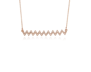 Cachet Swarovski Crystal  Zig Necklace Pink Gold