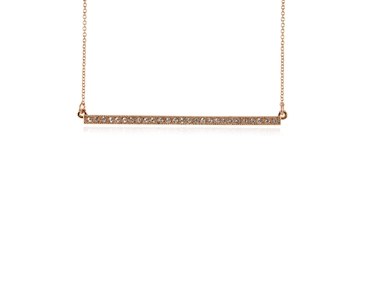 Cachet Swarovski Crystal  Stick Necklace Pink Gold
