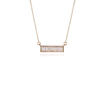 Cachet Swarovski Crystal  Le Baguette Necklace Gold