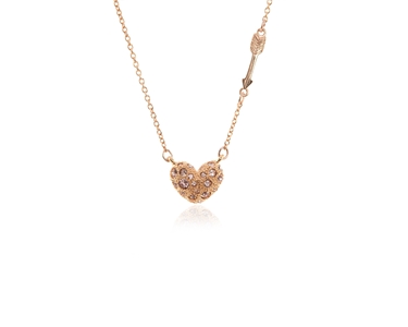 Cachet Swarovski Crystal  Cupid Necklace Pink Gold