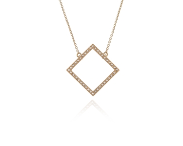Cachet Swarovski Crystal  Cubitz Necklace Gold