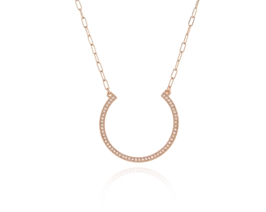 Cachet Swarovski Crystal  Ofira Necklace Pink Gold Large