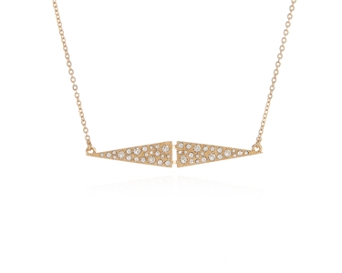 Cachet Swarovski Crystal  Dart Necklace Gold Bar