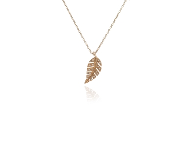 Cachet Swarovski Crystal  Leafy Pendant Gold