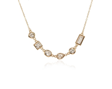 Cachet Swarovski Crystal  Melange Necklace Gold