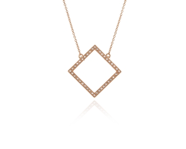 Cachet Swarovski Crystal  Cubitz Necklace Pink Gold