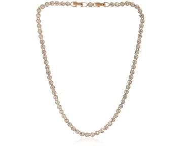 Cachet Swarovski Crystal  Tennis Necklace Gold