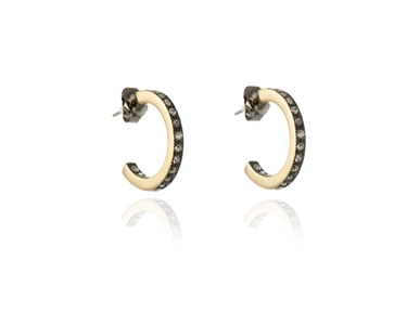 Cachet Swarovski Crystal  Saga/M Pierced Earrings Gun Metal