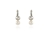 Cachet Swarovski Crystal  Mimi Pearl Earrings Rhodium white