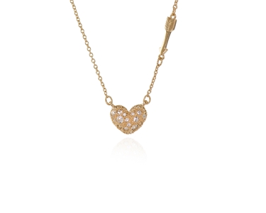 Cachet Swarovski Crystal  Cupid Necklace Gold